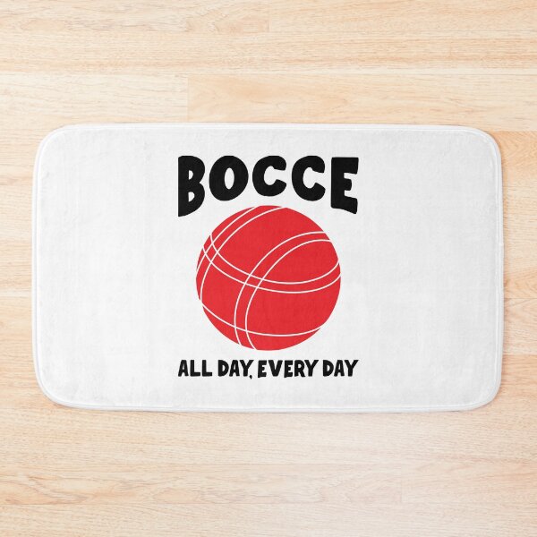 Item preview, Bocce All Day Every Day – Black Text with Red Ball designed and sold by EmeraldeaArt.