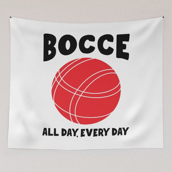 Item preview, Bocce All Day Every Day – Black Text with Red Ball designed and sold by EmeraldeaArt.
