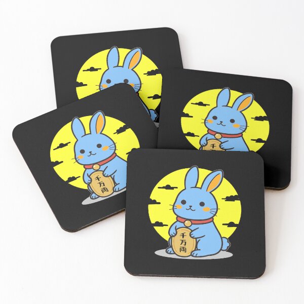 Item preview, Lucky Fortune Rabbit Blue designed and sold by UsagiPrint.