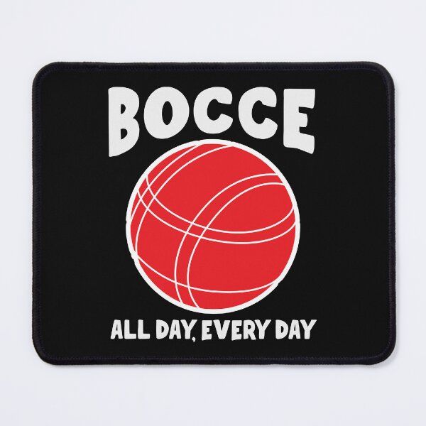 Item preview, Bocce All Day Every Day – White Text with Red Ball designed and sold by EmeraldeaArt.