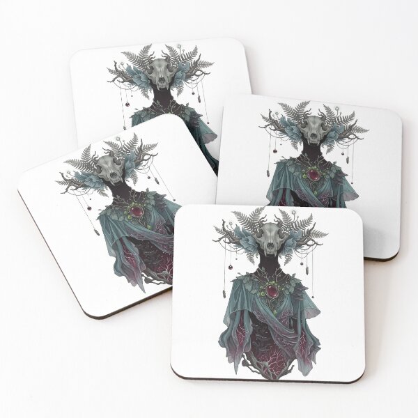 Item preview, Dark Fantasy Skull Creature – Gothic Occult Nature Spirit Art designed and sold by Wizoft.
