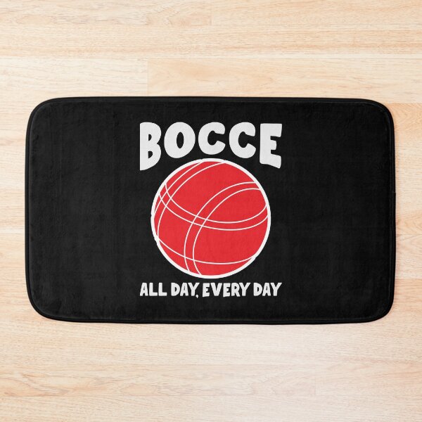 Item preview, Bocce All Day Every Day – White Text with Red Ball designed and sold by EmeraldeaArt.