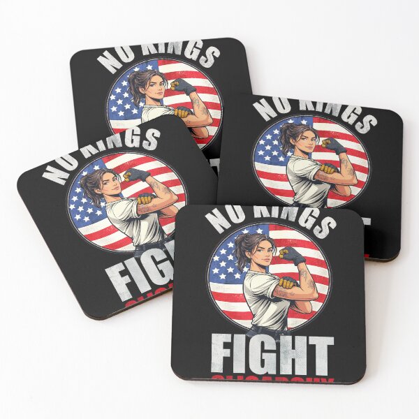 Item preview, No Kings Fight Oligarchy Protest Feminist T-Shirt designed and sold by ScotDesign.