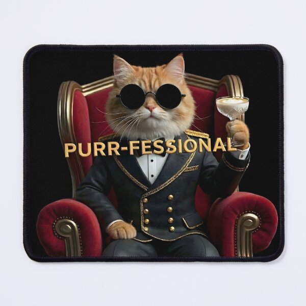 Item preview, The Purr-fessional CEO: Luxury Persian Boss Cat in Tuxedo & Sunglasses designed and sold by ArtivioShop.