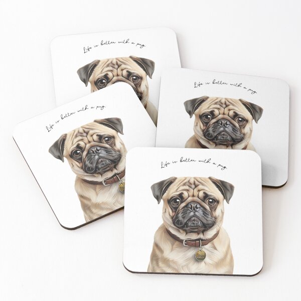 Item preview, Life is Better with a Pug designed and sold by The Artful Paw.
