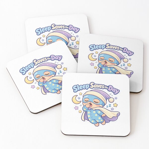 Item preview, Sleep Saves The Day - Cute Sleepy Superhero Sticker designed and sold by inaveed.