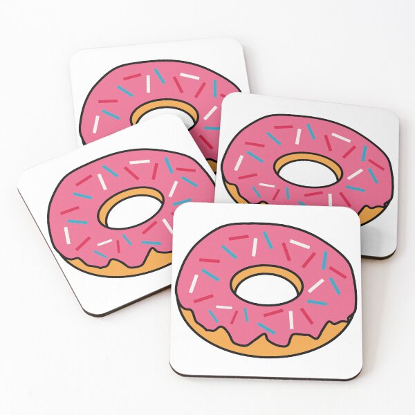 Item preview, Vibrant Pink Glazed Donut with Colorful Sprinkles Illustration designed and sold by Vision Crafted.