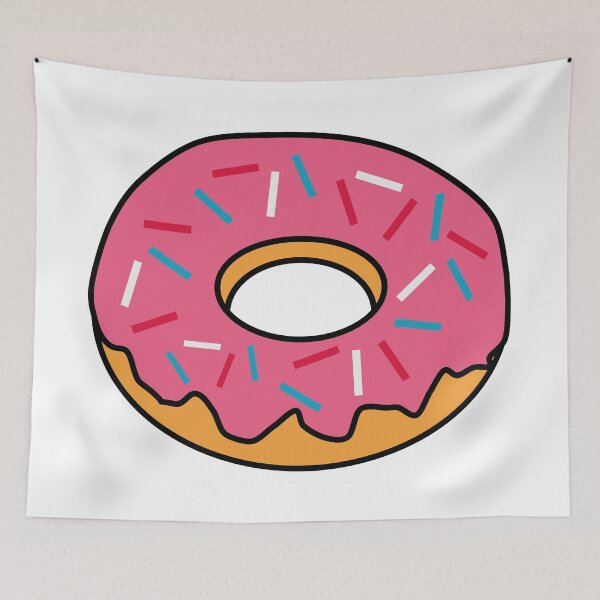 Item preview, Vibrant Pink Glazed Donut with Colorful Sprinkles Illustration designed and sold by Vision Crafted.