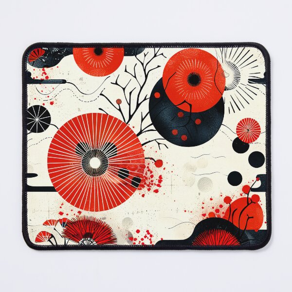 Item preview, Asian Style Red, Black, and White Contemporary Abstract designed and sold by DEC02.