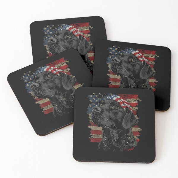 Item preview, Black Labrador Patriotic Lab 4th of July USA American Flag designed and sold by Goleon12.