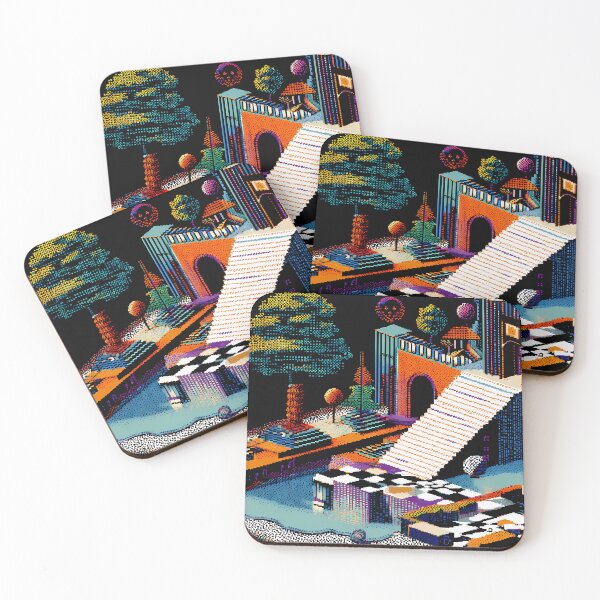 Item preview, Geometric Retro Pixel Art 8Bit Illustration Aesthetic Landscapes  designed and sold by ART ATTACK ZONE.