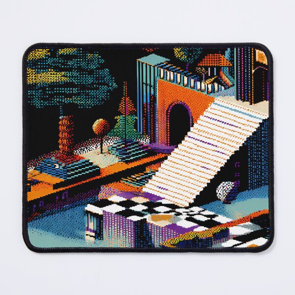 Item preview, Geometric Retro Pixel Art 8Bit Illustration Aesthetic Landscapes designed and sold by ART ATTACK ZONE.