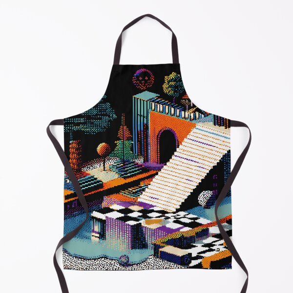 Item preview, Geometric Retro Pixel Art 8Bit Illustration Aesthetic Landscapes designed and sold by ART ATTACK ZONE.