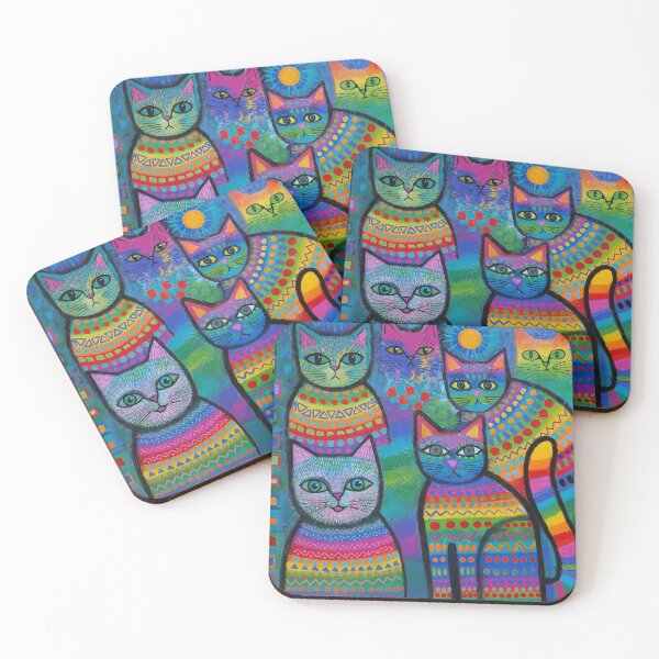 Item preview, Cute colourful cats designed and sold by Karin Zeller.