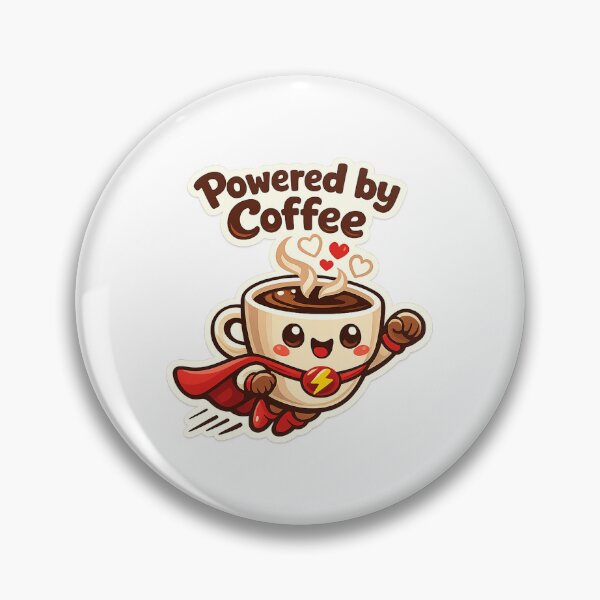 Item preview, Super Coffee - Powered by Caffeine Hero Sticker designed and sold by inaveed.