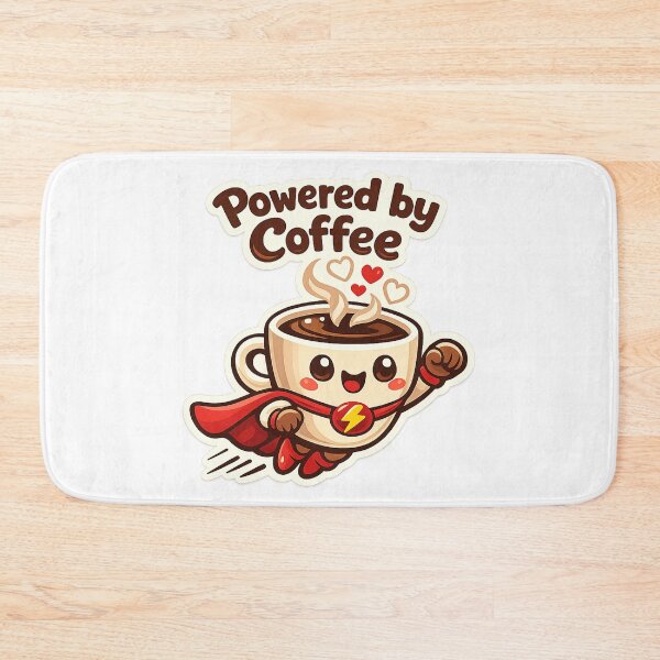 Item preview, Super Coffee - Powered by Caffeine Hero Sticker designed and sold by inaveed.