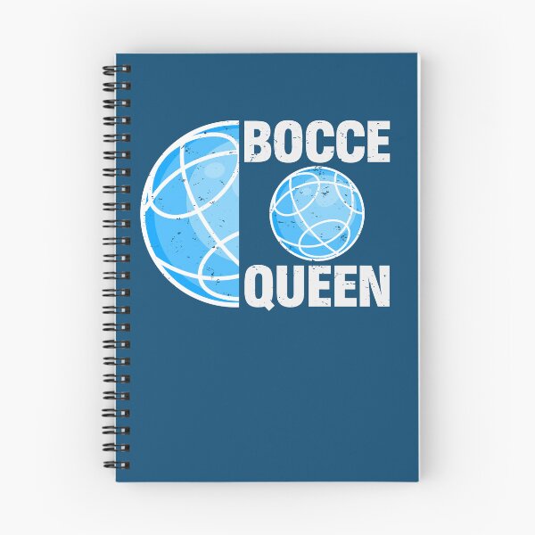 Item preview, Bocce Queen – Blue White Typography Design designed and sold by EmeraldeaArt.