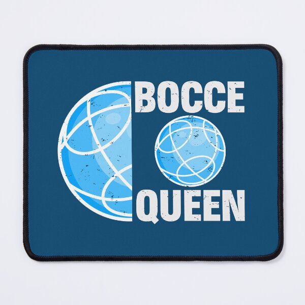 Item preview, Bocce Queen – Blue White Typography Design designed and sold by EmeraldeaArt.