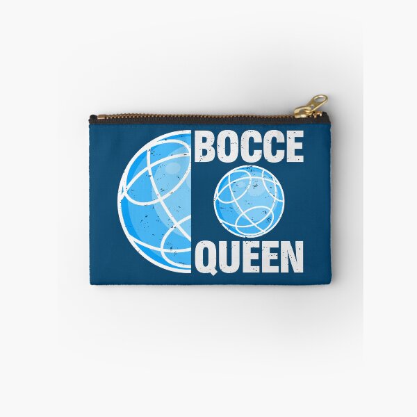 Item preview, Bocce Queen – Blue White Typography Design designed and sold by EmeraldeaArt.