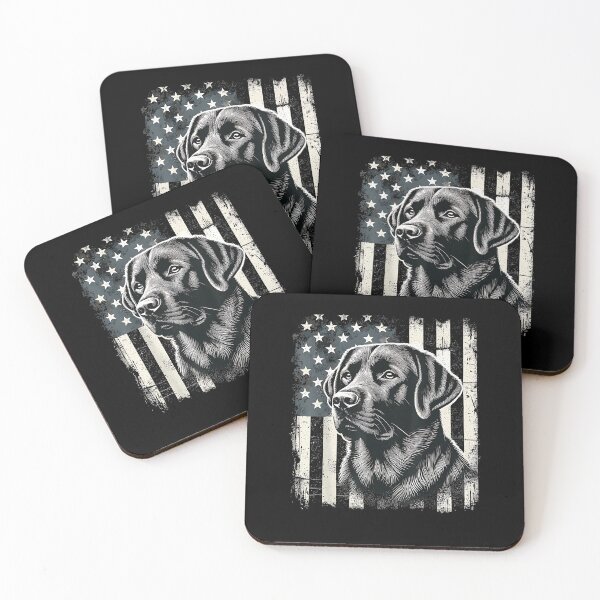 Item preview, Patriotic American Black Labrador USA Flag designed and sold by Goleon12.