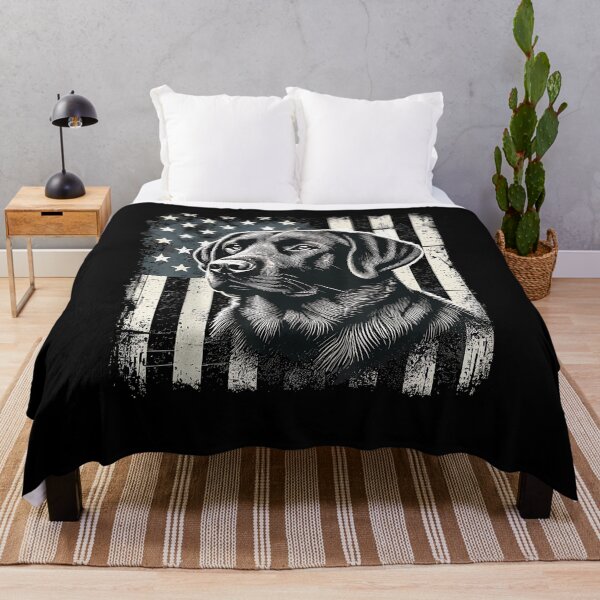 Item preview, Patriotic American Black Labrador USA Flag designed and sold by Goleon12.