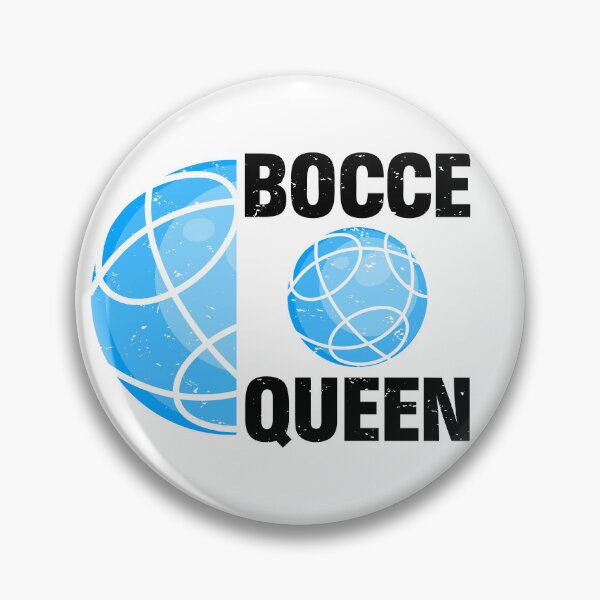 Item preview, Bocce Queen – Blue Black Typography Design designed and sold by EmeraldeaArt.