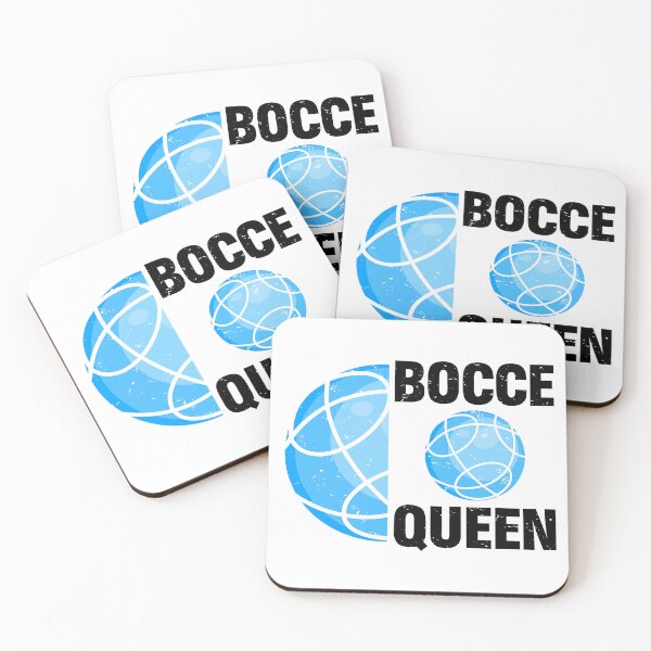 Item preview, Bocce Queen – Blue Black Typography Design designed and sold by EmeraldeaArt.