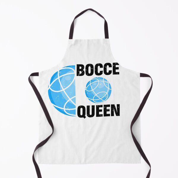 Item preview, Bocce Queen – Blue Black Typography Design designed and sold by EmeraldeaArt.