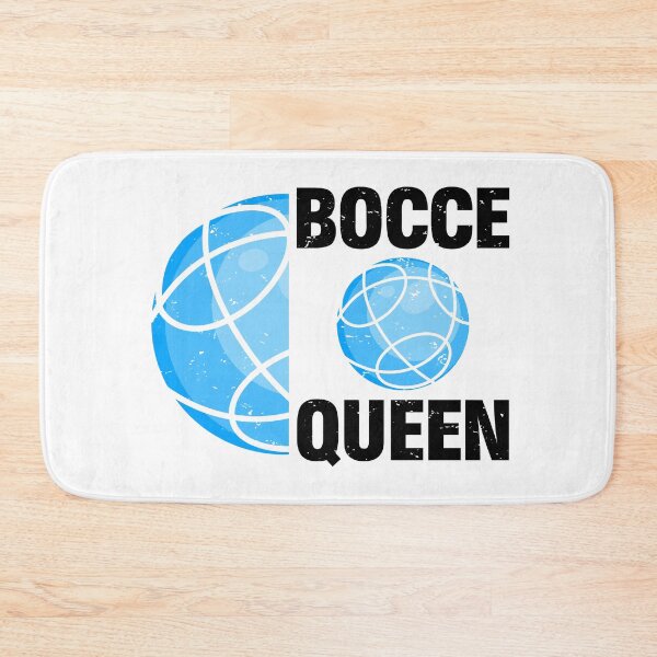 Item preview, Bocce Queen – Blue Black Typography Design designed and sold by EmeraldeaArt.