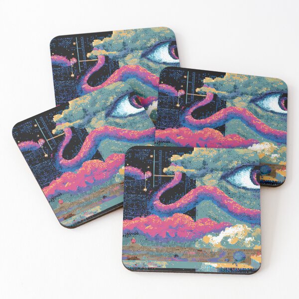 Item preview, Surreal Moon Retro Pixel Art 8Bit Illustration Aesthetic Landscapes  designed and sold by ART ATTACK ZONE.