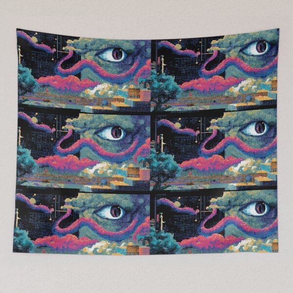 Item preview, Surreal Moon Retro Pixel Art 8Bit Illustration Aesthetic Landscapes  designed and sold by ART ATTACK ZONE.