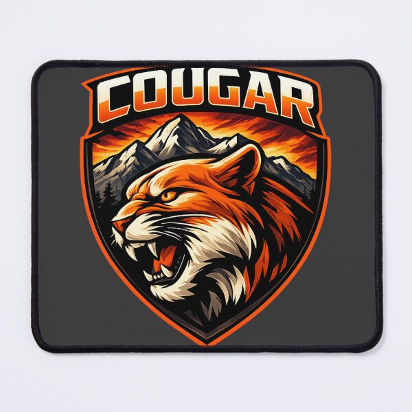 Item preview, Cougar Mountain Lion Strong Wildlife Animal Badge Design designed and sold by ZbigiStudio.
