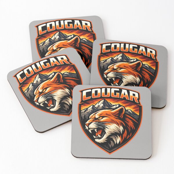 Item preview, Cougar Mountain Lion Strong Wildlife Animal Badge Design designed and sold by ZbigiStudio.