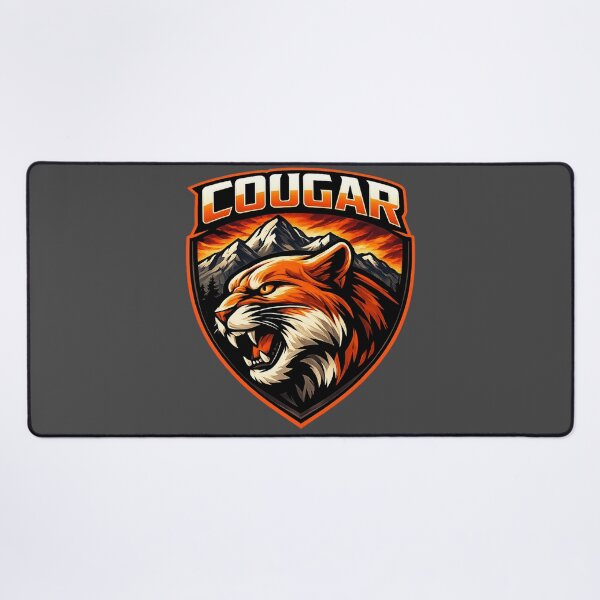 Item preview, Cougar Mountain Lion Strong Wildlife Animal Badge Design designed and sold by ZbigiStudio.