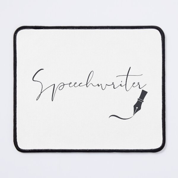Item preview, Speechwriter Typography – Elegant Script with Fountain Pen Design designed and sold by PKDWriterMerch.