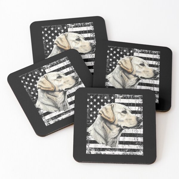 Item preview, Patriotic USA Flag Yellow Labrador Distressed Retro Design designed and sold by Goleon12.