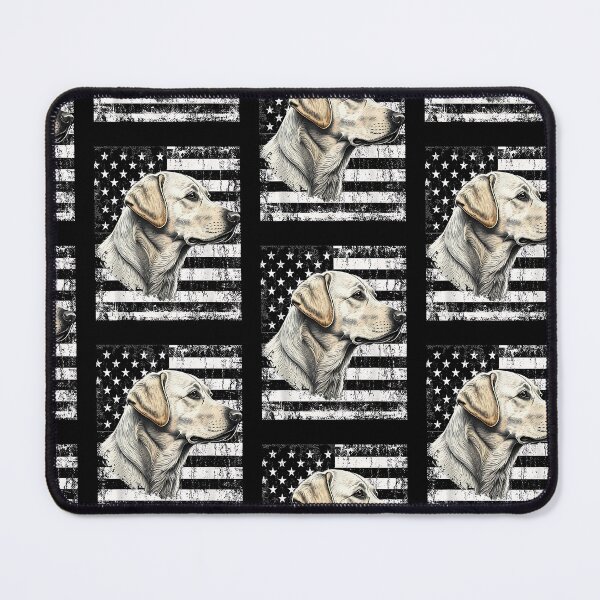 Item preview, Patriotic USA Flag Yellow Labrador Distressed Retro Design designed and sold by Goleon12.