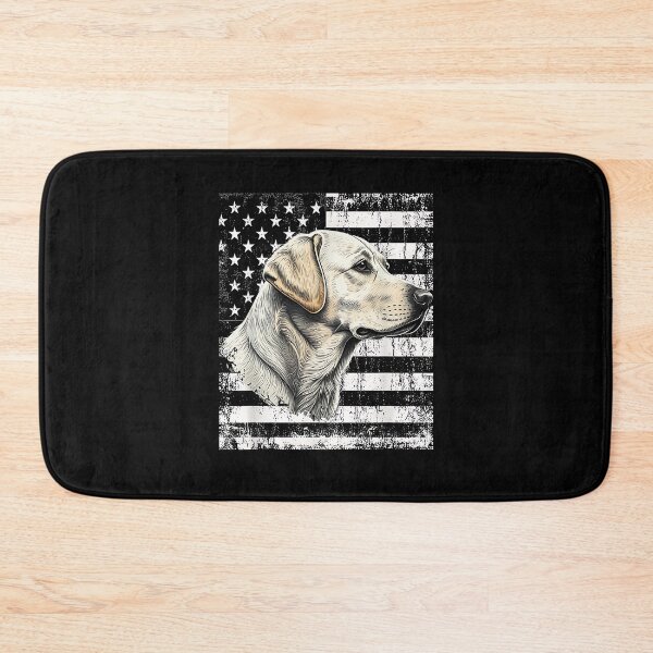 Item preview, Patriotic USA Flag Yellow Labrador Distressed Retro Design designed and sold by Goleon12.