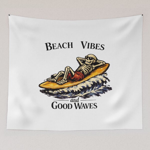 Item preview, Beach Vibes and Good Waves designed and sold by LuveraxArt.