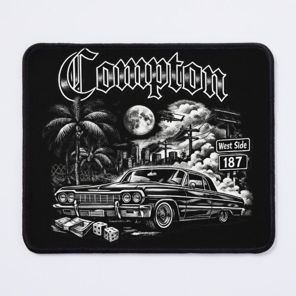 Item preview, Compton 90s Lowrider Vibes – Black & White designed and sold by EmesWorks.