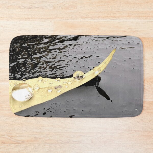 Item preview, Yellow boat leaf, rainy day photograph designed and sold by GiSilver.