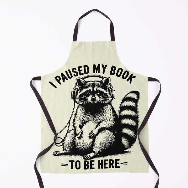 Item preview, I Paused My Book To Be Here Funny Raccoon Audiobook Lover Reading designed and sold by Testarossi Designs.