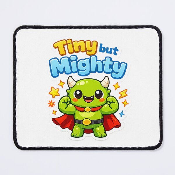 Item preview, Tiny But Mighty Cute Green Monster Superhero designed and sold by inaveed.