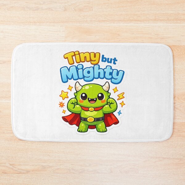 Item preview, Tiny But Mighty Cute Green Monster Superhero designed and sold by inaveed.