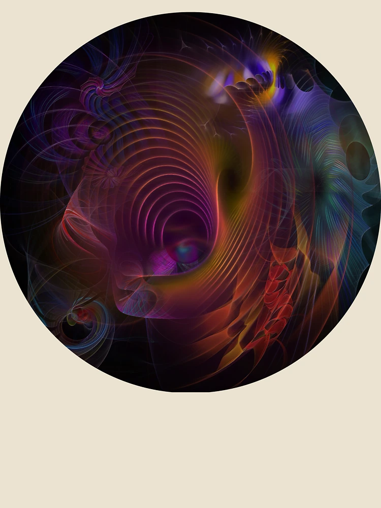 Thumbnail 4 of 4, Relaxed T-Shirt, Vibrant Abstract Motion - Ripples In Time (Rectangular Version) designed and sold by studiobprints.