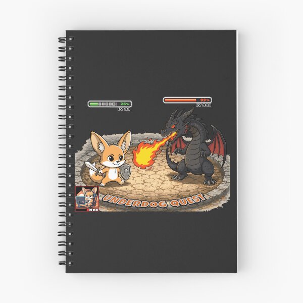 Item preview, Underdog Quest Fennec Fox Gamer RPG Battle Dragon Chibi Anime Gaming designed and sold by AmazingEG.