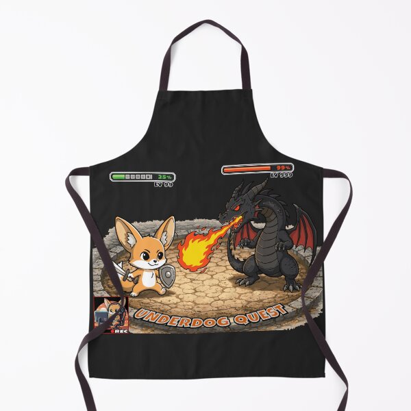 Item preview, Underdog Quest Fennec Fox Gamer RPG Battle Dragon Chibi Anime Gaming designed and sold by AmazingEG.