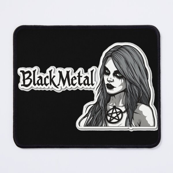 Item preview,  Black Metal Gothic Girl Pentagram designed and sold by Hedon77.