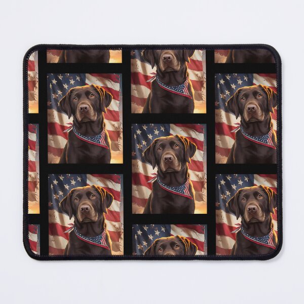 Item preview, American Flag 4th of July Dog American Chocolate Labrador designed and sold by Goleon12.