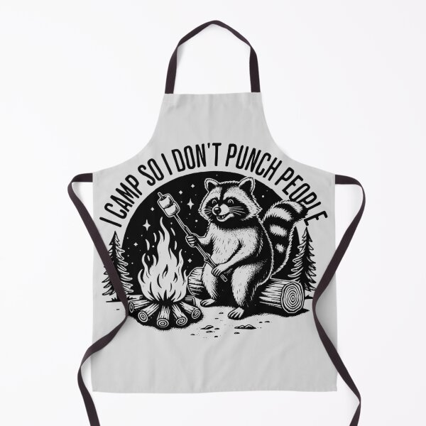Item preview, I Camp So I Don't Punch People Funny Raccoon Sarcastic Outdoors Camping designed and sold by Testarossi Designs.